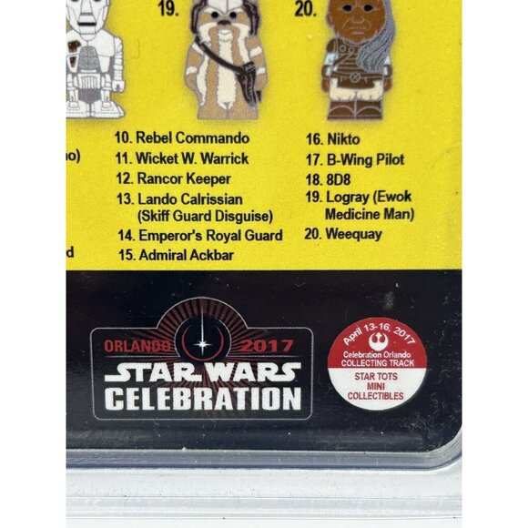 Star Wars Star Tots B Wing Pilot ROTJ Card Celebration Orlando 2017 MOC Coin - Picture 3 of 5